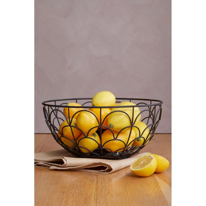 Vertex Matte Black Fruit Basket