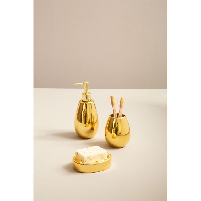 Magpie Dolomite Gold 3pc Bathroom Set