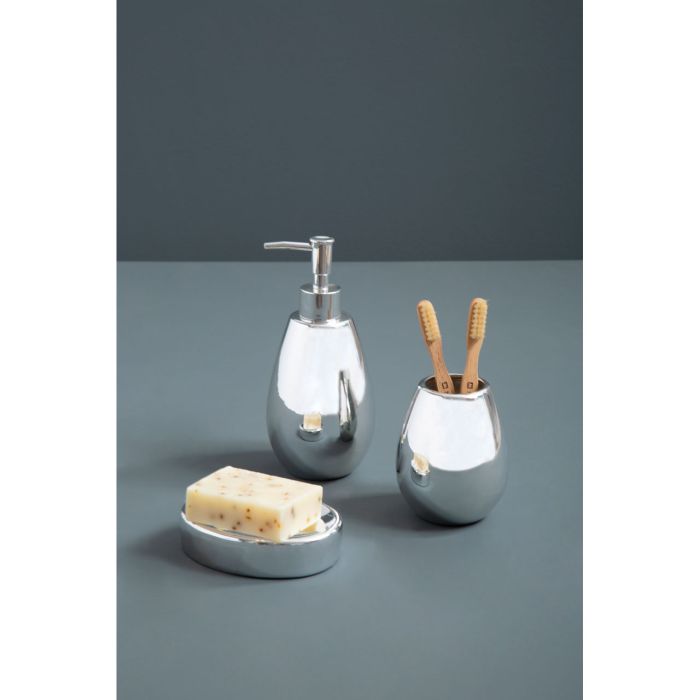 Magpie Dolomite Silver 3pc Bathroom Set