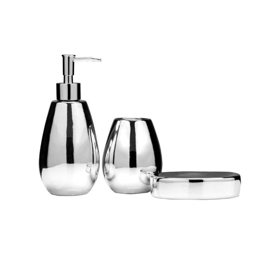 Magpie Dolomite Silver 3pc Bathroom Set