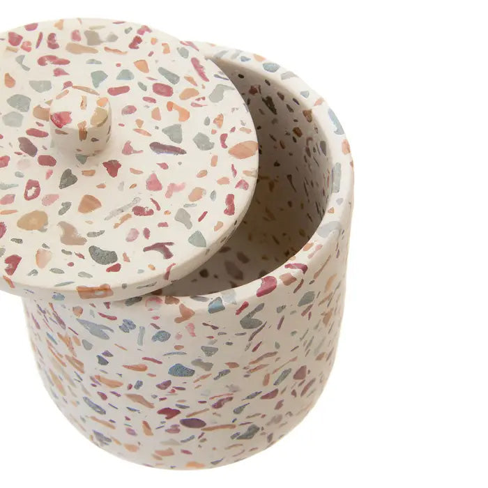 Gozo Concrete Terrazzo Cotton Jar