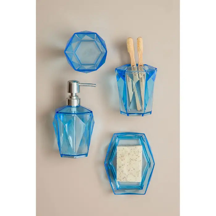 Dow Blue Acrylic Lotion Dispenser