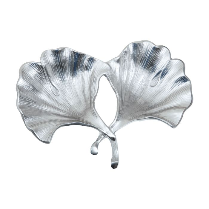 Prato Ginkgo Silver Finish Dish