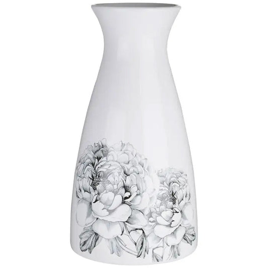 White and Black Bloom Vase